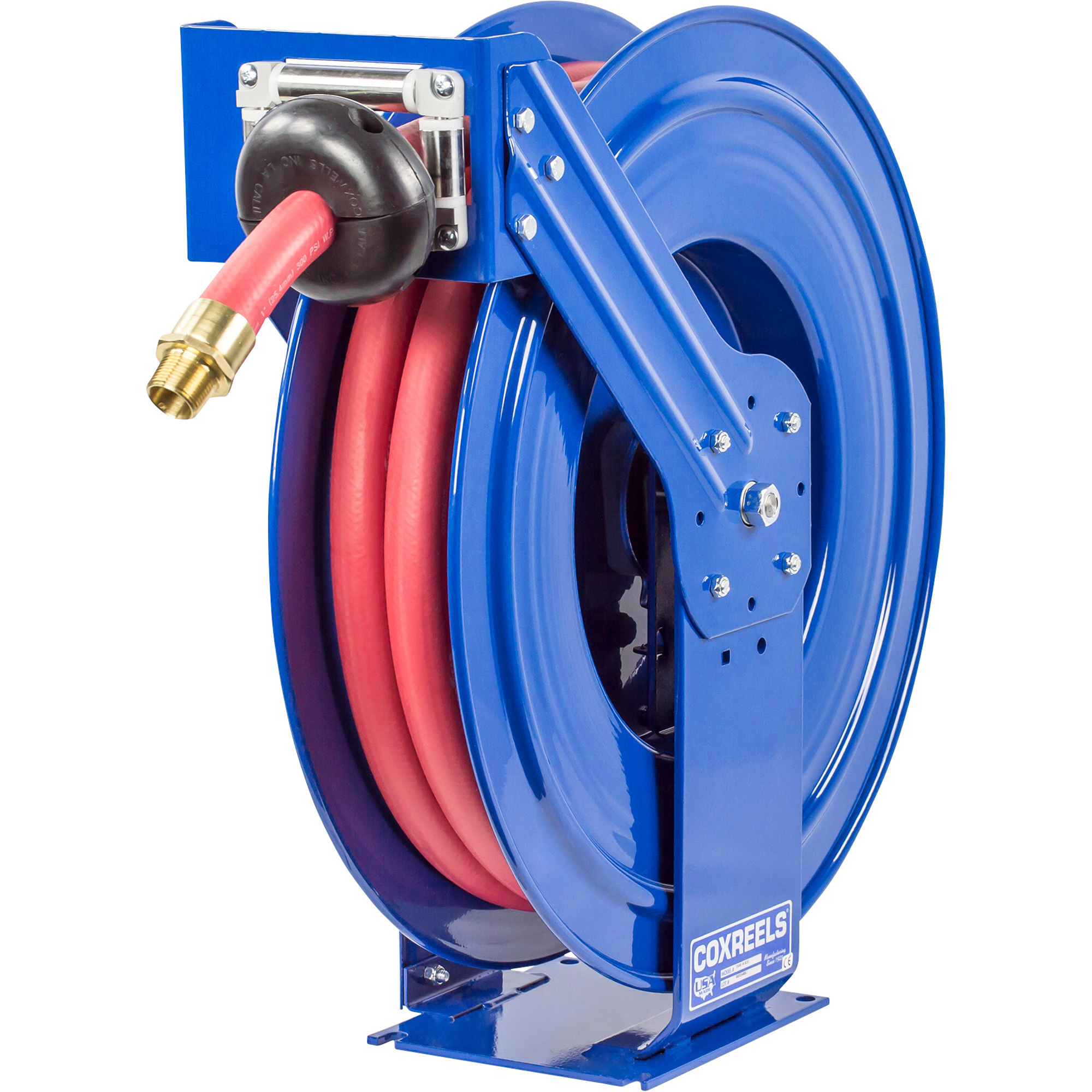 Coxreels Spring Driven Supreme Duty Fuel Hose Reel — With 1in X 50ft Hose Max 300 Psi Model 8173